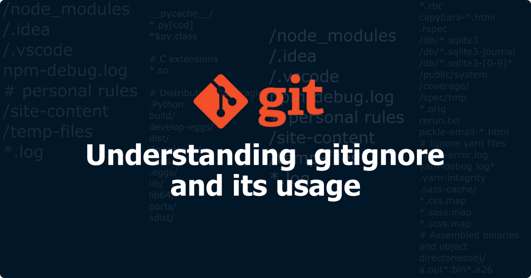 .gitignore file and its usage